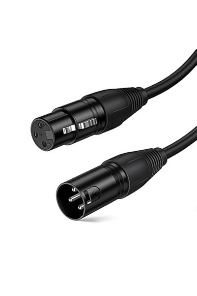 Generic 15FT XLR Cable, Male to Female Balanced Mic Cord - Recording