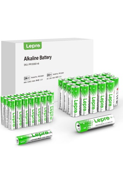 Generic بطاريات AA و AAA، عبوة من 24 قطعة، بطارية قلوية 1.5 فولت ذات سعة عالي...