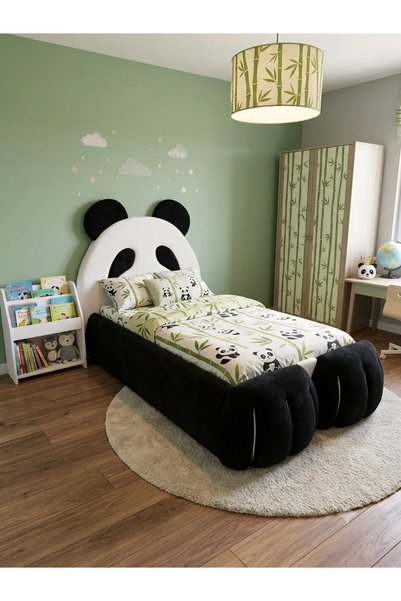 Mobilya Stant Most Panda Tek Kişilik Karyola Teddy Kumaş 100x200 Yatak İçindir(Evinize Teslim)