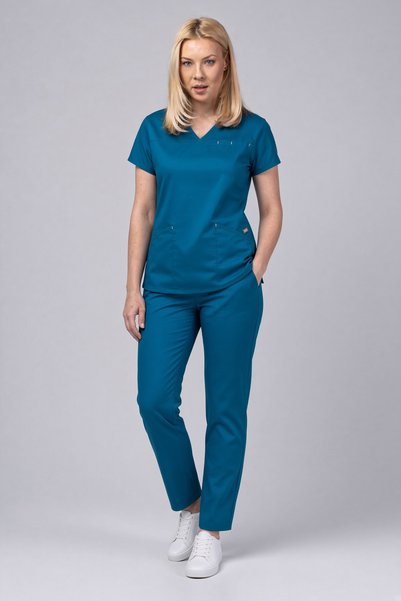 tag Costum Medical Premium Damă LADYCOOL– Uniformă Medicală din Bumbac Subțir...
