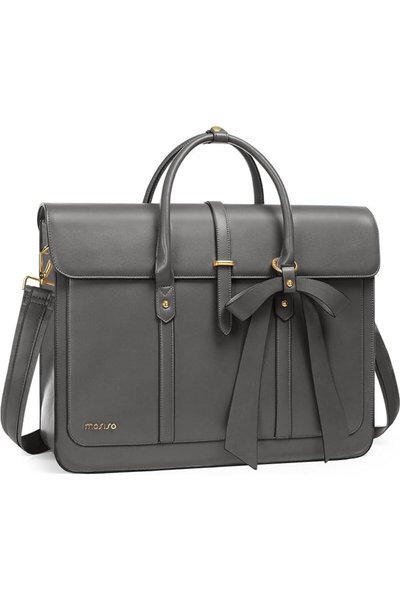 Mosiso Laptop Bag for Women,PU Leather Computer Bag