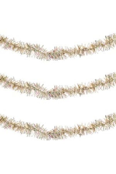 ANTBRO Beteală de Crăciun Bej cu Tinsel Irizat 3m x 5cm, ANTBRO®