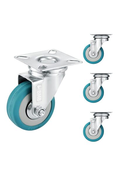 Generic TOOLS 75mm Caster Wheels Set of 4 Heavy Duty, Swivel Casters Without ...