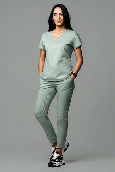 tag Costum Medical Premium Damă LADYCOOL– Uniformă Medicală din Bumbac Subțir...