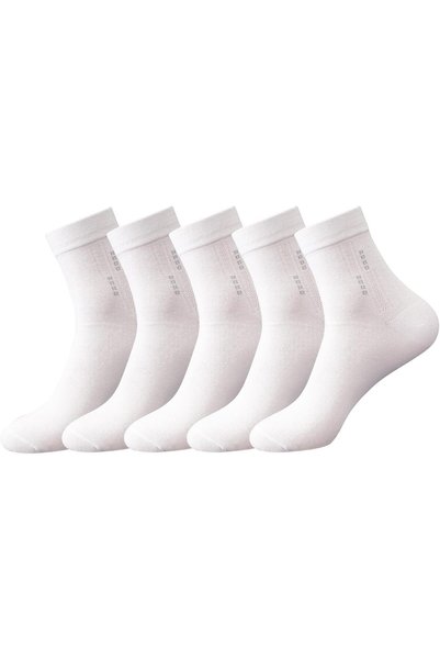 Generic 5 Pairs Men's 100% Cotton Crew Socks: Mid-Calf, Dress Socks, Moisture...