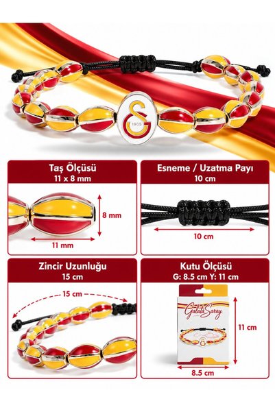 Galatasaray YENİ SEZON PARÇALI BİLEKLİK ÖZEL KUTU