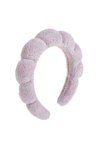ANTBRO Coroniță de Păr pentru Femei din Țesătură Terry Nude 4cm cu Model Reli...
