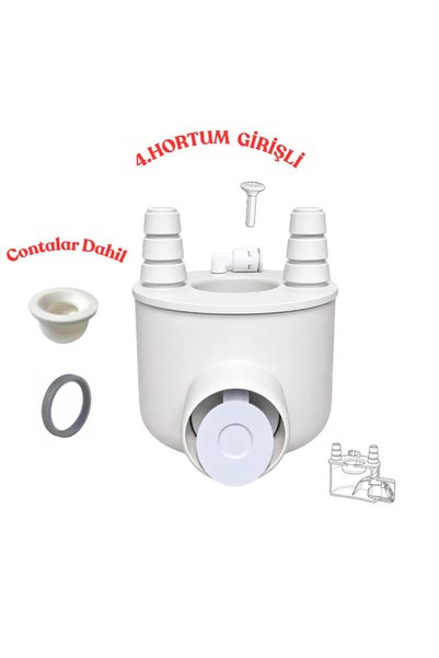 değişim plastik Mutfak Eviye Sifonu 4.Girişli Koku Olan Yerlerde Kokuyu Anında Keser Garantili Armut Conta ve 50 mm Gider Contası Birlikte
