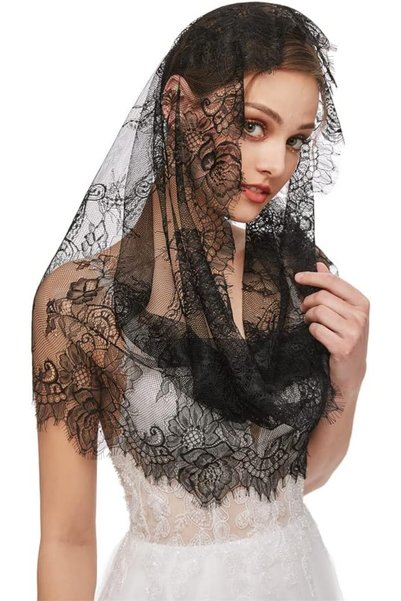 Generic Bridal Veil Women's Simple Tulle Short Wedding Veil Ribbon Edge with ...