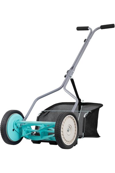 Generic 1304-14GC 14-Inch 5-Blade Push Reel Lawn Mower with Grass Catcher, Mint