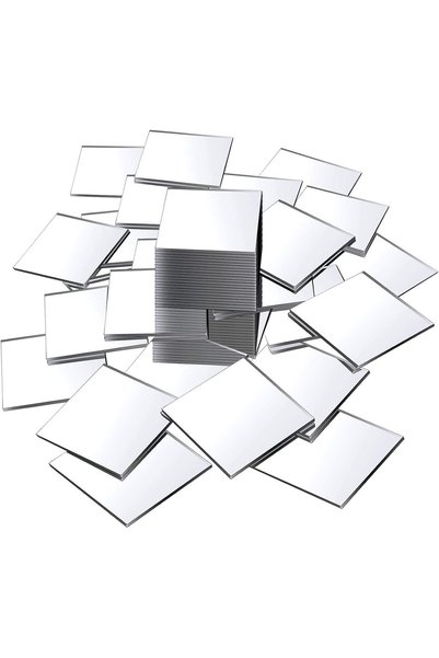 Generic Silver Mirror Acrylic | Square| 3mm | 2 Inch x 2 Inch | Pack of 25 | ...