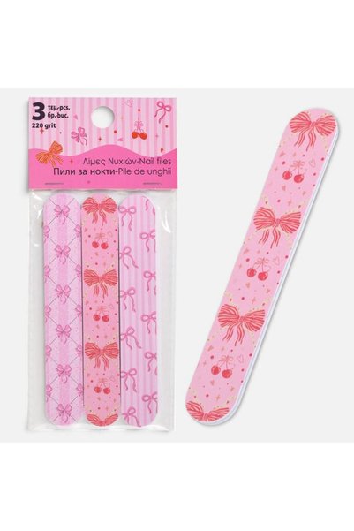 ANTBRO Set 3 Pile de Unghii Fancy Scurte cu Fundițe 12, 5cm Granulație 220, A...