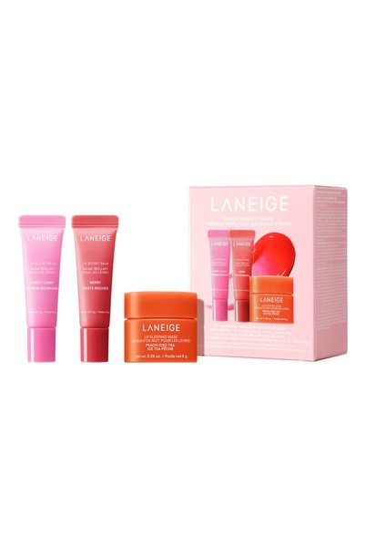LANEIGE ميني ليب تريتس - مجموعة العناية بالشفاه المرطبة ليلاً ونهارًا 8 جم + ...