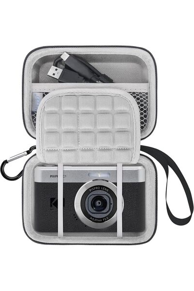 Lacdo حافظة كاميرا متوافقة مع كاميرا KODAK PIXPRO C1 الرقمية، باللون الأبيض
