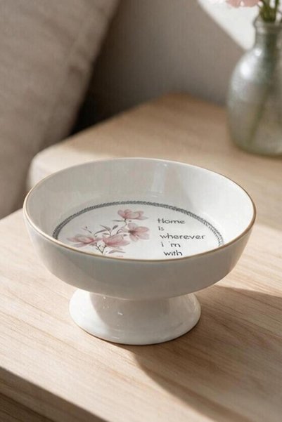 ALBETTO Lavia Ceramic Fruit Bowl, Serving Plate 23cm