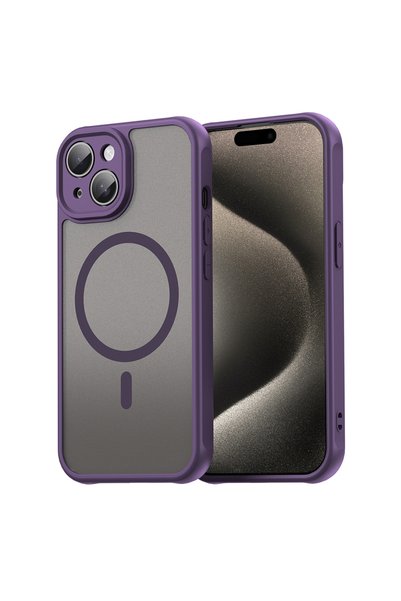 Asteroid Gsm Husa pentru iPhone 15 Plus HaloFrost II MagSafe, mov