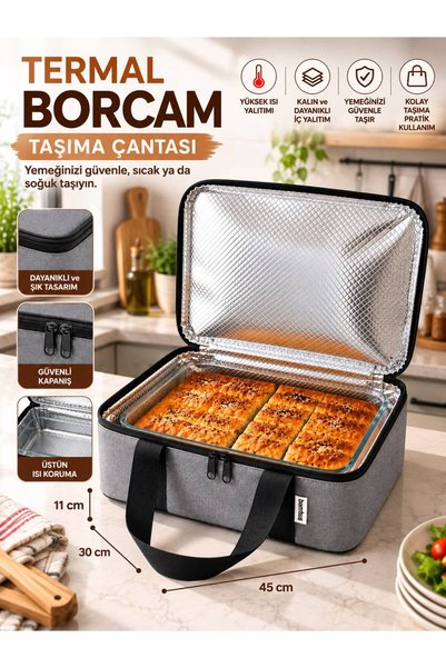 Bambus Fit Termal 17L Borcam Saklama Kabı Seyahat Taşıma Çantası Termos Pikni...