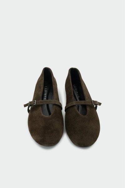 LAMİNTA Nest Khaki Suede Comfortable Modern Genuine Leather Mary Jane Women's...