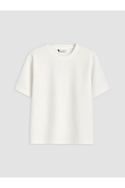 LC Waikiki Rmz Gi̇yi̇m Farkiyla Zero Roba Collar Men's T-Shirt