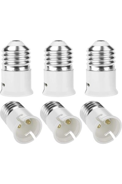 EXCEFORE 6 Pcs E27 to E14 Socket Adapter, Screw to Small Screw Converter, ES ...