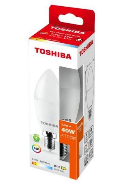 Toshiba Λάμπα LED Flare C35 E14 3.4W 2700K - (DELS-CDW43P414AEA4)