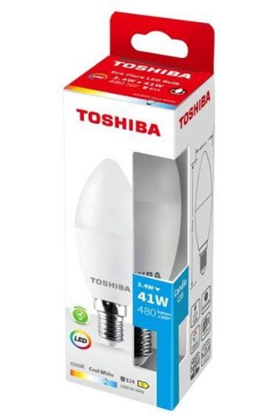 Toshiba Λάμπα LED Flare C35 E14 3.4W 6500K - (DELS-CDC43P414AEA4)