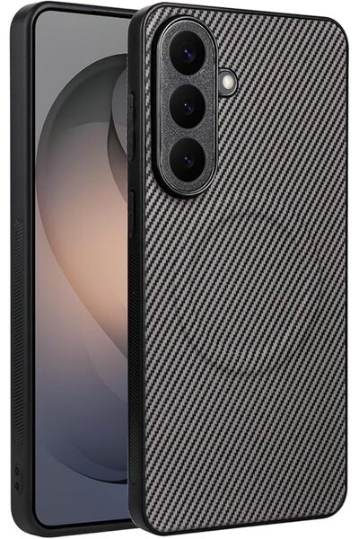 Noor Spark Carbon Fiber Pu Leather Magnetic Case for Samsung Galaxy S26 Fe, S...