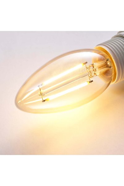 bulbs LUNNOM LED bulb E14 210 lumen, dimmable/chandelier brown clear glass Dhs12.95
