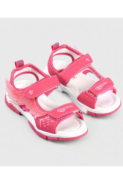 Cute Walk by Babyhug Velcro Closure Sandals with Sport Print - Fuchsia