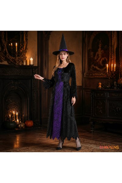 SHOPIENS Costum Vrajitoare Dama Cu Palarie Shopiens®