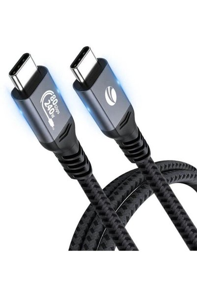 VCOM Καλώδιο Thunderbolt 5 / USB4 - USB-C 80GBps PD240W 0.6μ Μαύρο - (CU584M-...