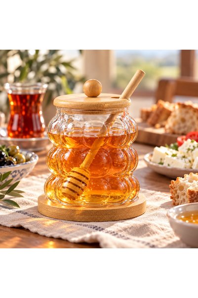 Genel Markalar Cebe Home Cam Bal Kavanozu Bambu Kapaklı Kahvaltılık Reçellik ...
