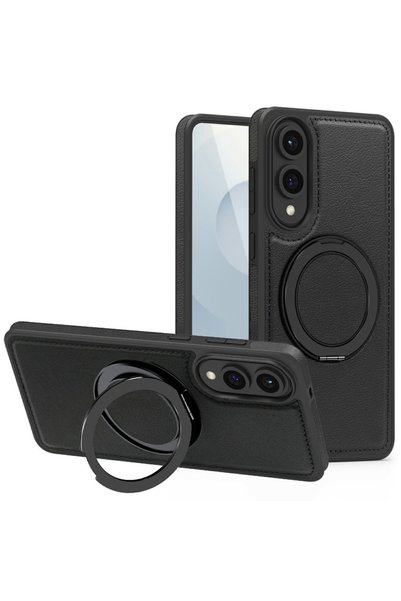 ERBORD Husă magnetică Samsung Galaxy S25 Edge cu inel rotativ - Negru