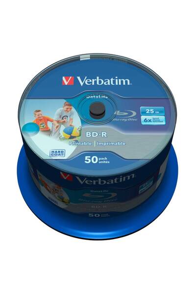 Verbatim 1x50 BD-R Blu-Ray 25GB 6x Ταχύτητα DL Ευρεία Εκτυπώσιμη CB