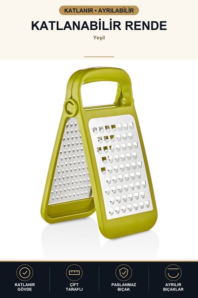 viracasa Foldable Grater Double Sided Detachable Blade Stainless Steel Compac...