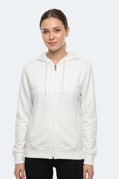 Slazenger Kiron I Women's Hooded White Sweatshirt