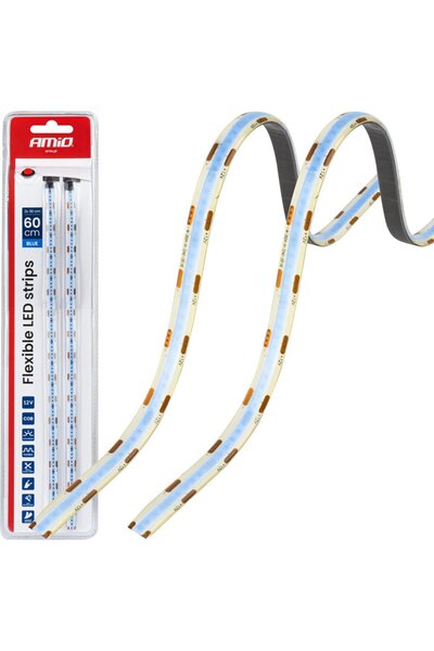 AMIO 12V Μπλε Εύκαμπτη Ταινία LED COB 2x30εκ. για Εντυπωσιακό Φωτισμό Εσωτερι...