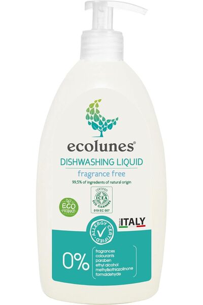 Ecolunes سائل غسيل الأطباق خالٍ من العطور 500 مل
