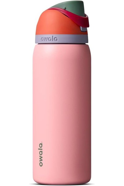 owala FreeSip - Stainless Steel - 32-oz. - Grey/Purple (Dreamy Field) () (A7)
