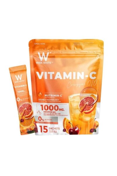 Wink White Vitamin-C No Sugar | 15 Sachets (12 g Each)
