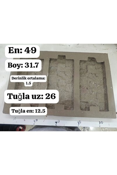 Silikon Dekoratif Tuğla Kalıbı - Esnek Duvar Kaplama Mermer / Alçı Tuğla Kalıbı taş kalıp