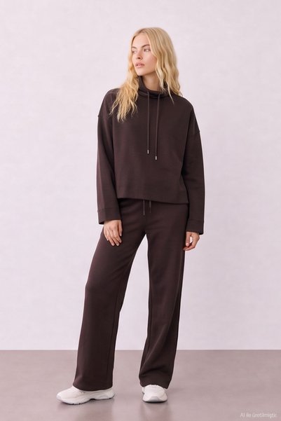 Quzu Women's Sweatpants Pnt02714 Brown