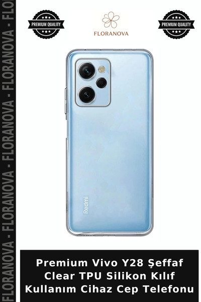 Generic Brand حافظة سيليكون شفافة من مادة TPU لهاتف Vivo Y28 الفاخر، تستخدم ل...