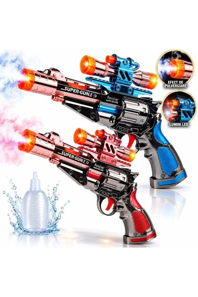 Reduceri Engros Pistol de Jucarie Spatial 28x23cm, cu Fum, Sunete, Lumini LED...