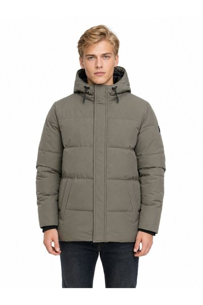 Loft Erkek Yeşil Kapüşonlu Regular Fit Mont