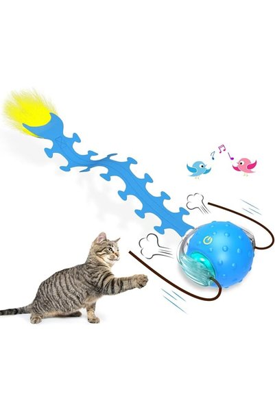 GENERAL Giociv Interactive Cat Toys Ball for Indoor Cats Fast Rolling on Carp...