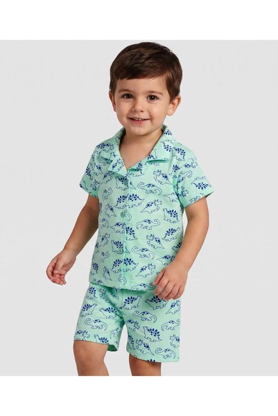 Baby Hug Babyhug Cotton Knit Half Sleeves Shirt & Short Co-ord Night Suit wit...