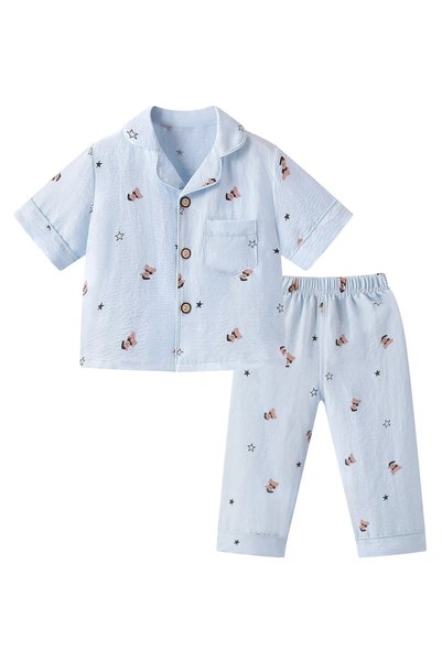 SAPS Half Sleeves Pajama Set - Blue