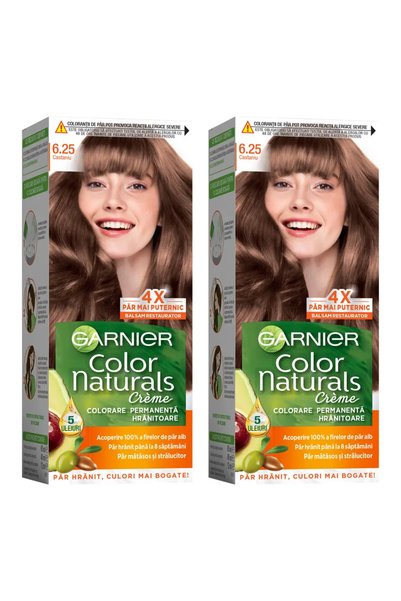 Garnier 2x PACK Vopsea de par Color Naturals 6.25 Castaniu
