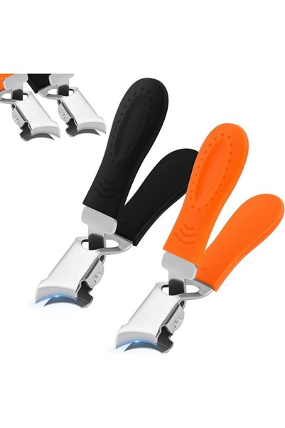 KASTWAVE 2PCS Toenail Clippers for Thick Nails – Slanted and Angled Wide Mout...